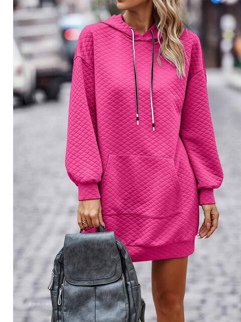 Textured Hoodie Dress