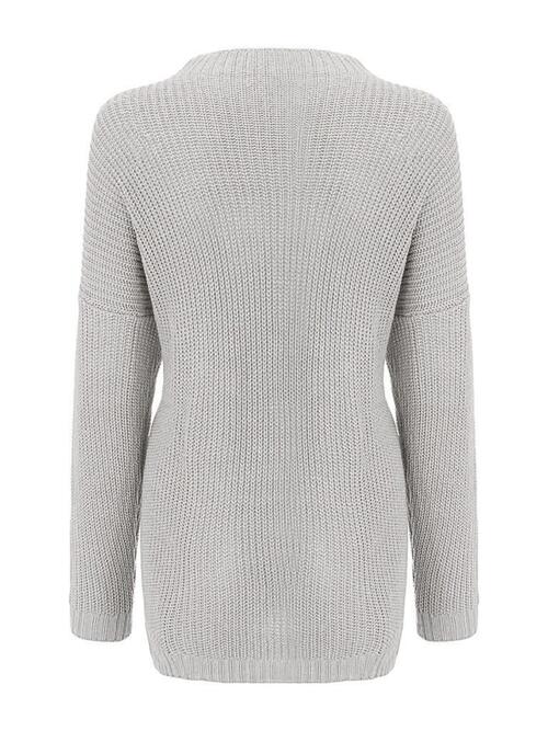 Round Neck Drop Shoulder Sweater