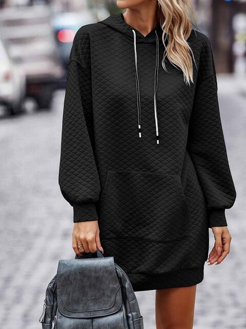 Textured Hoodie Dress