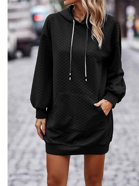 Textured Hoodie Dress