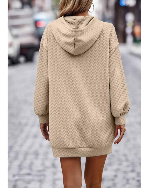 Textured Hoodie Dress