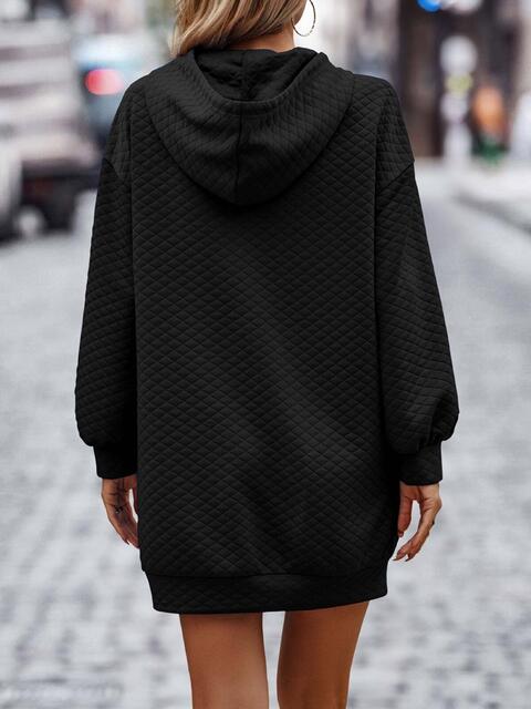 Textured Hoodie Dress