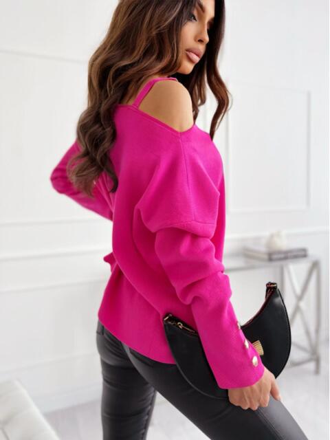 Asymmetrical Buttoned Top