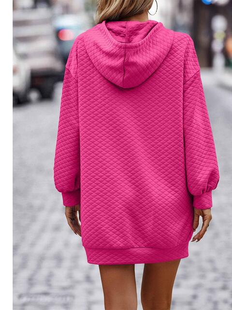 Textured Hoodie Dress